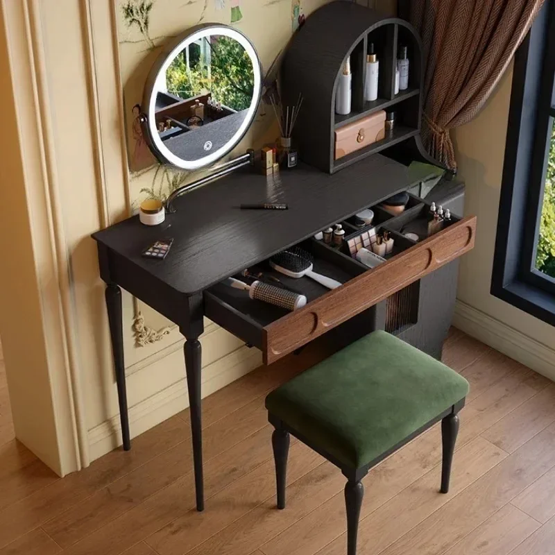 +Organizer Black Vanity Table  - Beauty Makeup Vanity Set recension och pris