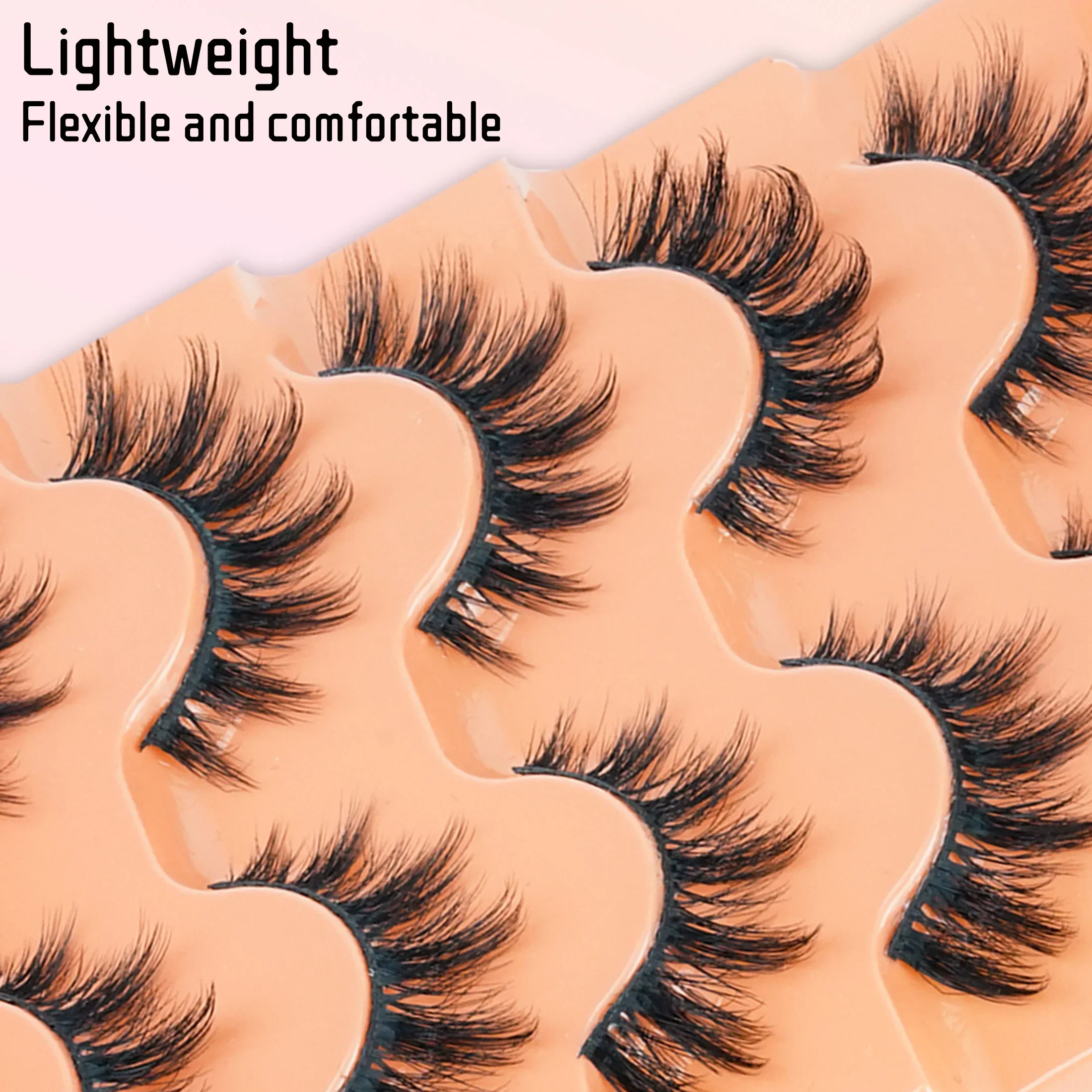 5 Pairs Cat Eye 8D Russian Vol - Beauty Makeup Women recension och pris