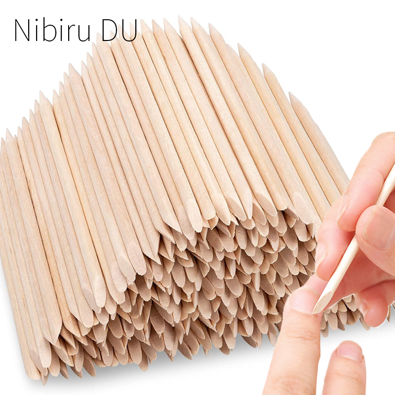 100/50Pcs Orange Wood Nail Sti - Contour Palette Stick recension och pris